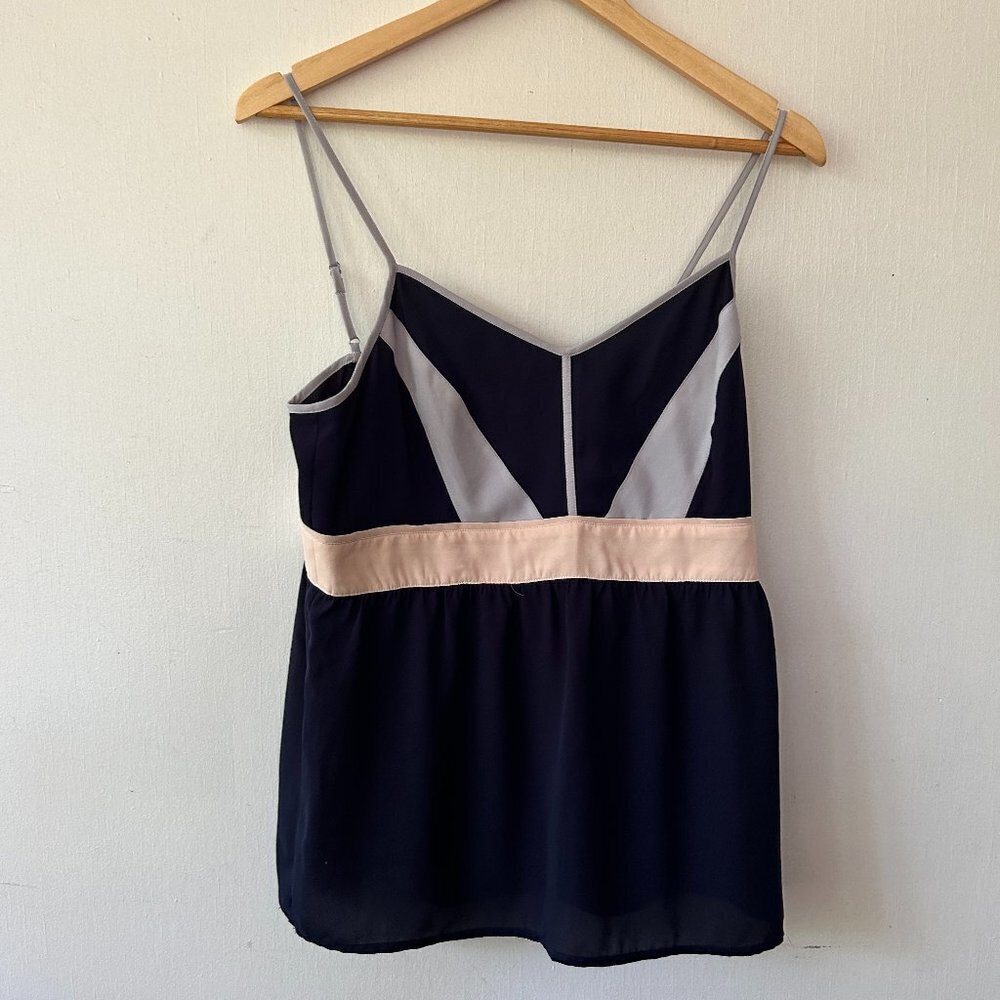 41 Hawthorn Coquette Camisole Medium Color Block Tank Side Zip V-neck